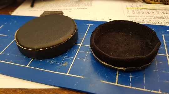 Attaching the final lens cap wall covering