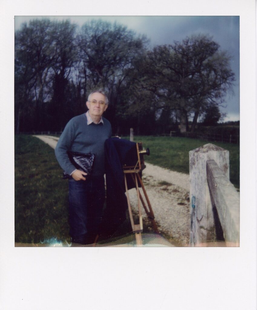 Polaroid of Ian - On location with the Whole Plate Camera